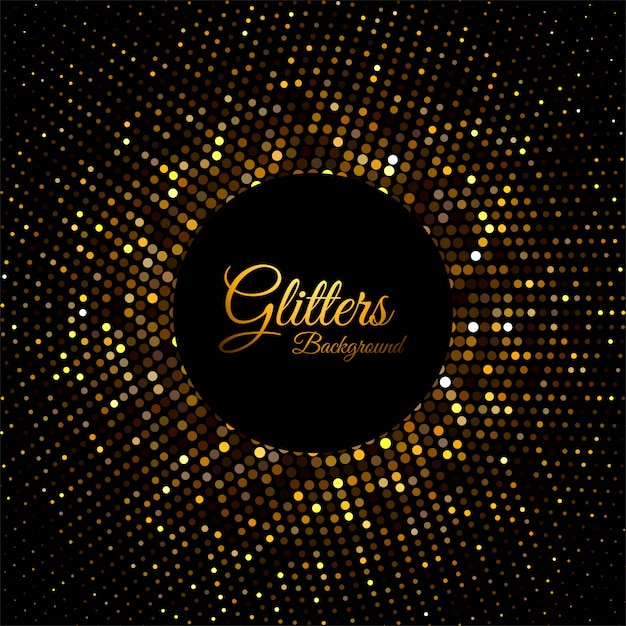 Abstract golden glitter particles  