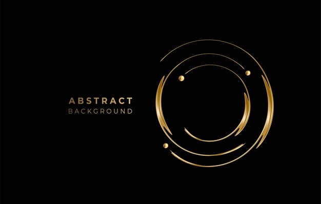 Abstract Golden glowing shiny Circle lines effect vector background. Use for modern design, cover, poster, template, brochure, decorated, flyer, banner.