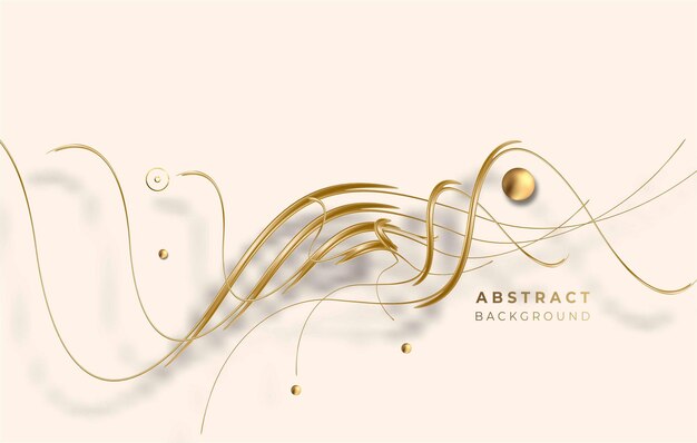 Abstract Golden glowing shiny spiral lines effect vector background. Use for modern design, cover, poster, template, brochure, decorated, flyer, banner.