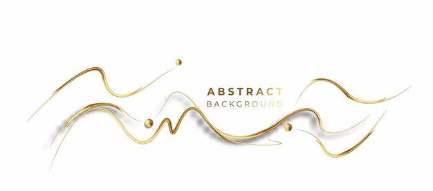 Abstract Golden glowing shiny wave lines art effect vector background. Use for modern design, cover, poster, template, brochure, decorated, flyer, banner.