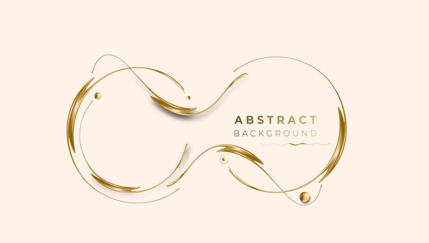 Abstract Golden glowing shiny wave lines art effect vector background. Use for modern design, cover, poster, template, brochure, decorated, flyer, banner.