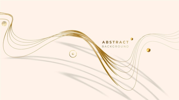 Abstract golden glowing shiny wave lines art effect vector background. use for modern design, cover, poster, template, brochure, decorated, flyer, banner.