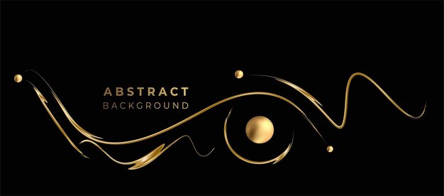 Abstract Golden glowing shiny wave lines art effect vector background. Use for modern design, cover, poster, template, brochure, decorated, flyer, banner.