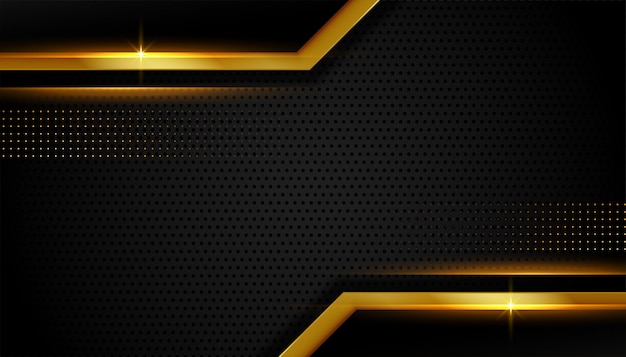 Abstract golden lines luxury dark background design