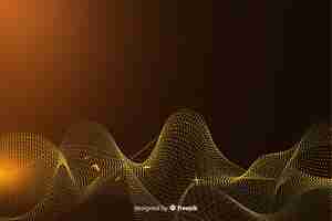 Free vector abstract golden particles net background