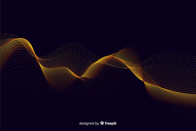 Abstract golden particles net background
