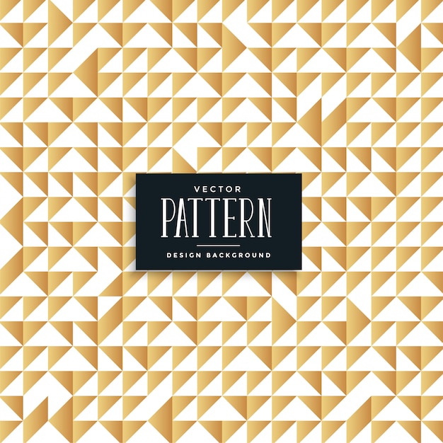 Abstract golden triangles seamless pattern