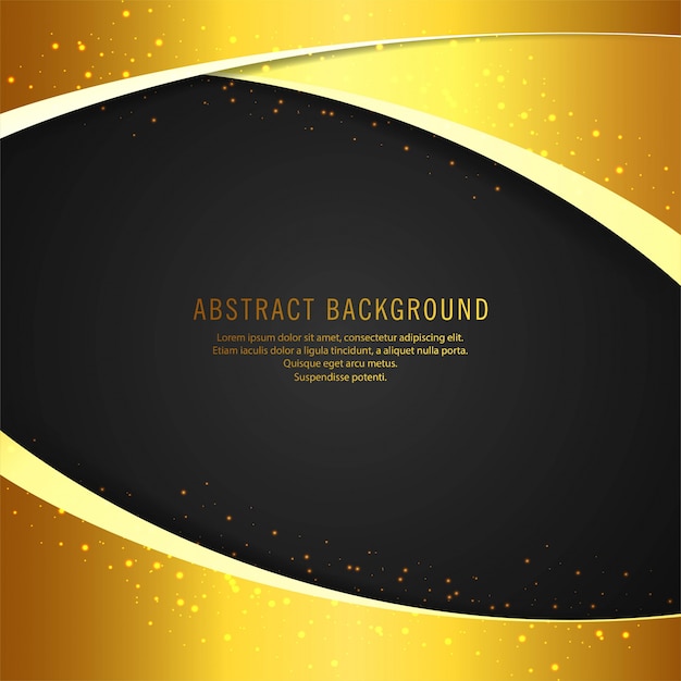 Abstract golden wave background