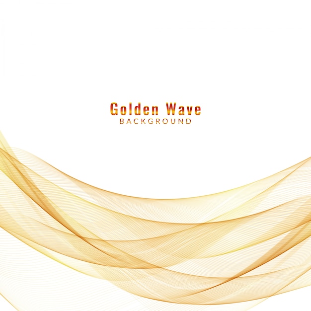 Free vector abstract golden wave background