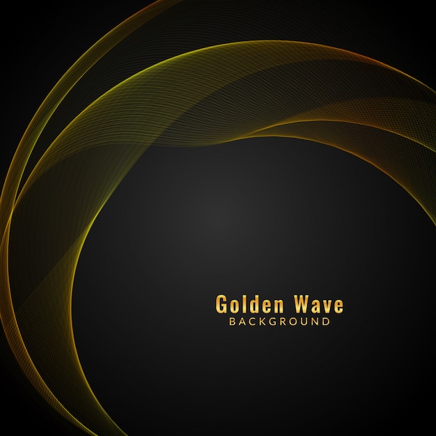 Abstract golden wave background