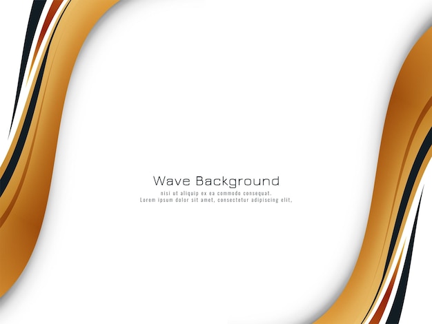 Abstract golden wave design background