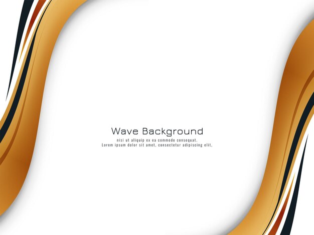 Abstract golden wave design background