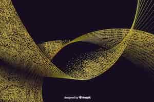 Бесплатное векторное изображение Абстрактный золотой волнистый декоративный фон