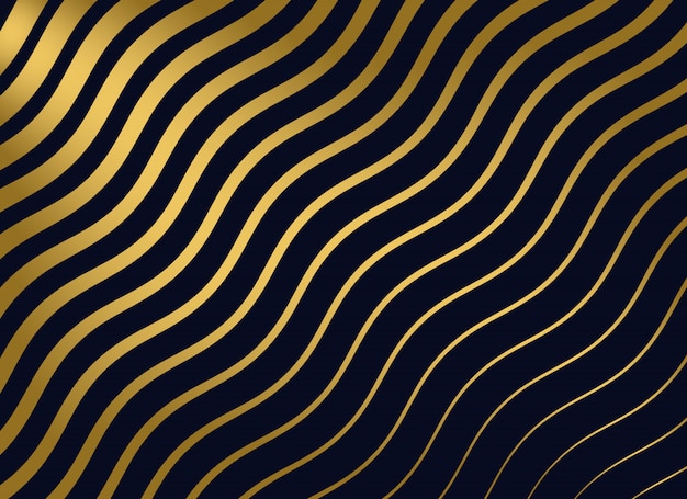 Abstract golden wavy pattern background