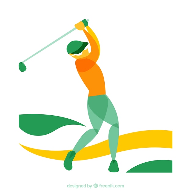 Abstract golfer