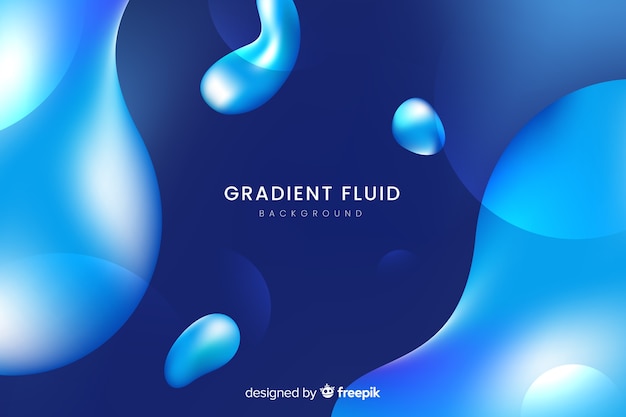 Free vector abstract gradient background with fluid shapes