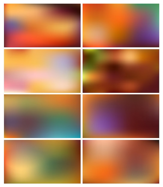 Abstract gradient backgrounds set