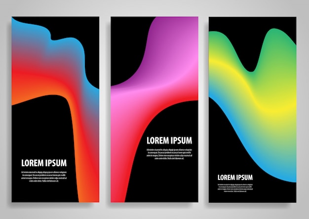 Abstract gradient banner designs