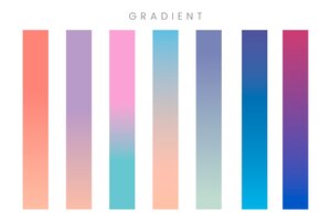 Abstract gradient banner set