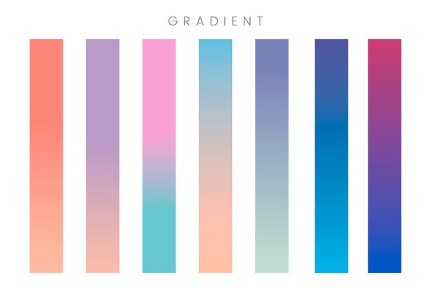 Abstract gradient banner set