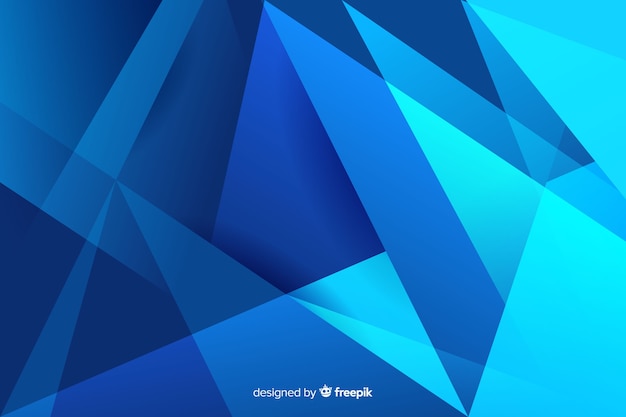 Free vector abstract gradient blue shades shapes