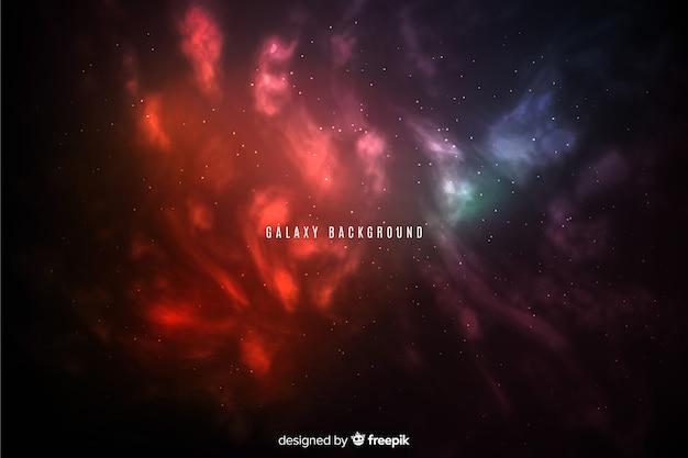 Бесплатное векторное изображение Абстрактный градиент яркий фон галактики