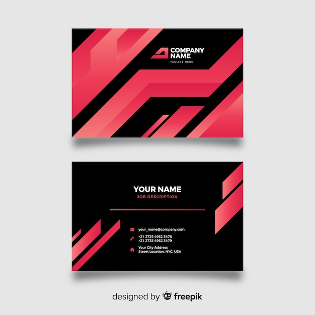 Free vector abstract gradient business card template