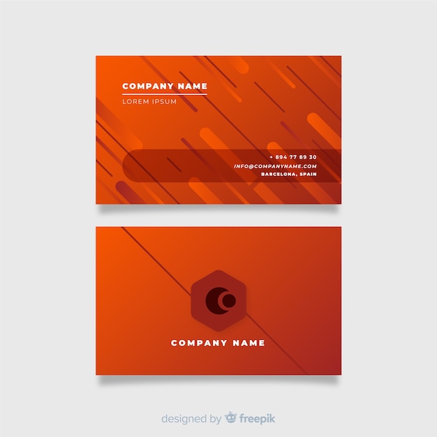 Free vector abstract gradient business card template