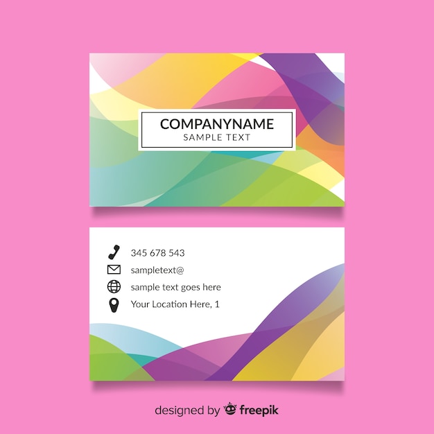 Free vector abstract gradient business card template