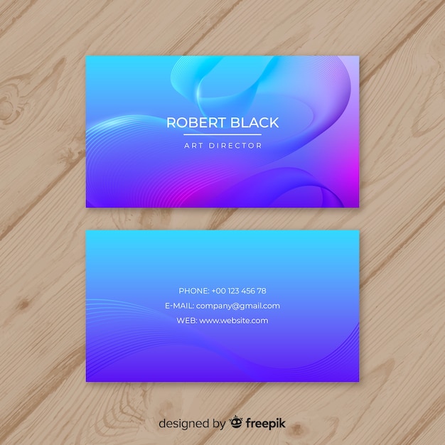 Free vector abstract gradient business card template