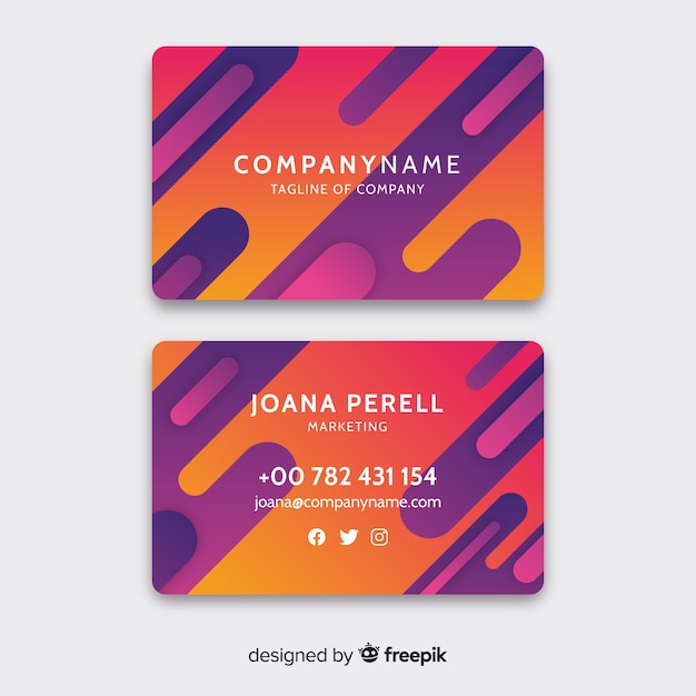 Free vector abstract gradient business card template