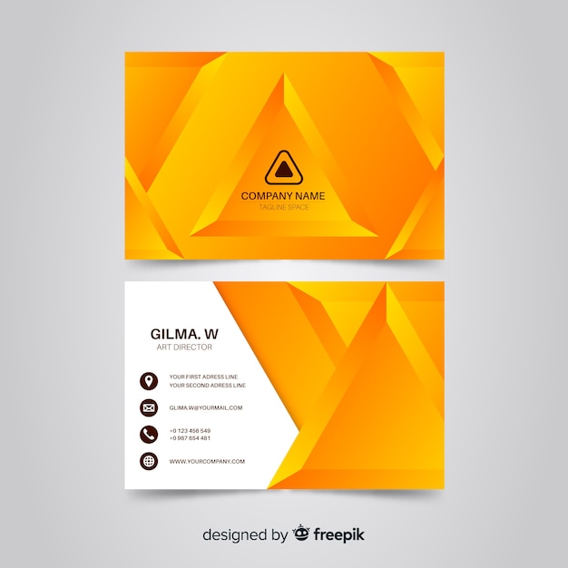 Abstract gradient business card template