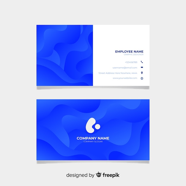 Abstract gradient business card template