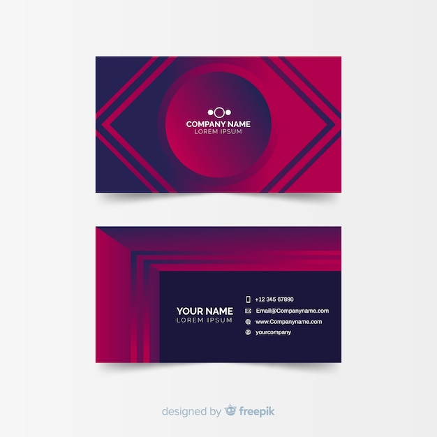 Abstract gradient business card template