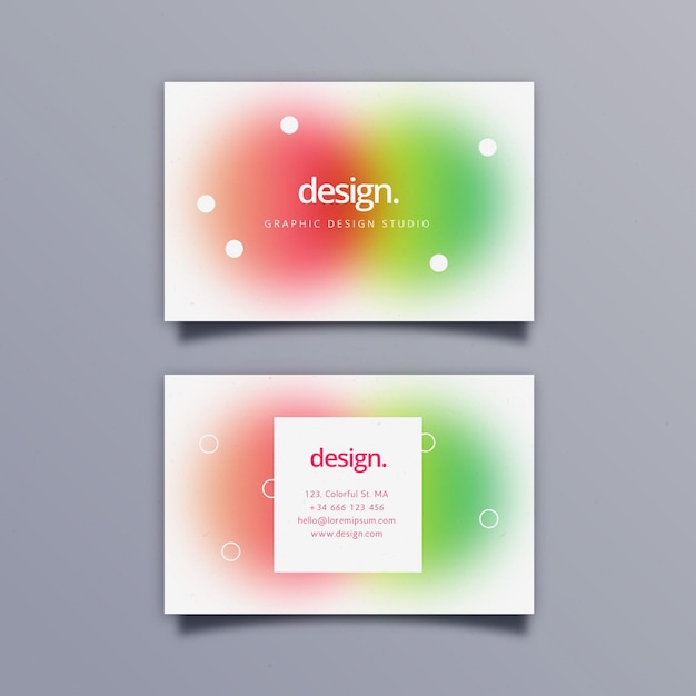 Free vector abstract gradient business card template