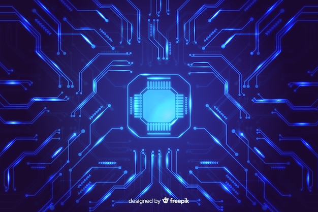 Free vector abstract gradient circuit board background