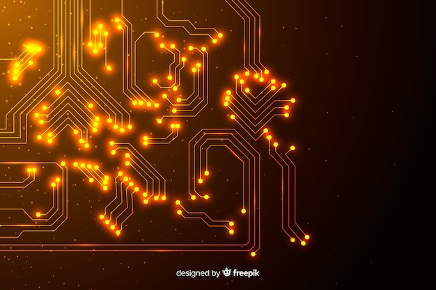 Free vector abstract gradient circuit board background