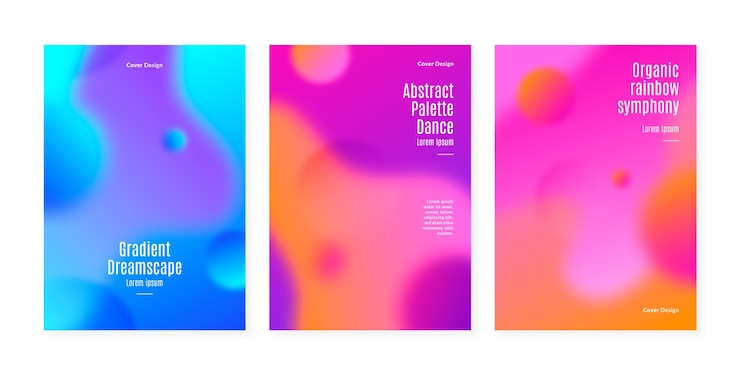 Free Vector abstract gradient cover template set