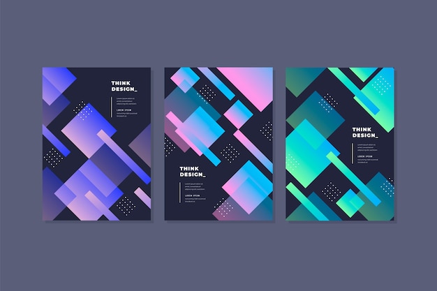 Free vector abstract gradient covers collection