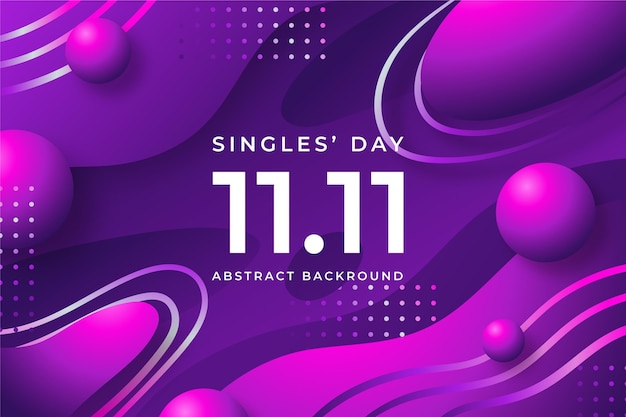 Giorno dei single con design a gradiente astratto