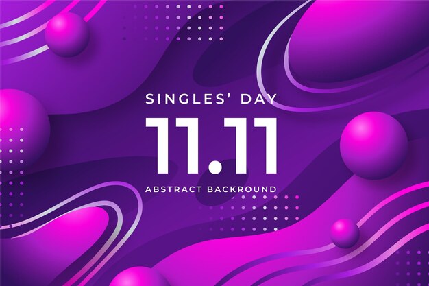 Abstract gradient design singles' day