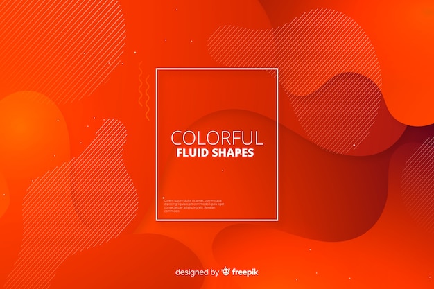 Free vector abstract gradient fluid shapes background