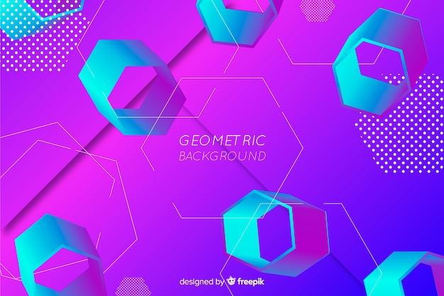 Free vector abstract gradient geometric shape background