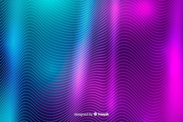 Abstract gradient glowing particles shapes background