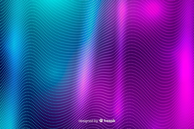 Abstract gradient glowing particles shapes background