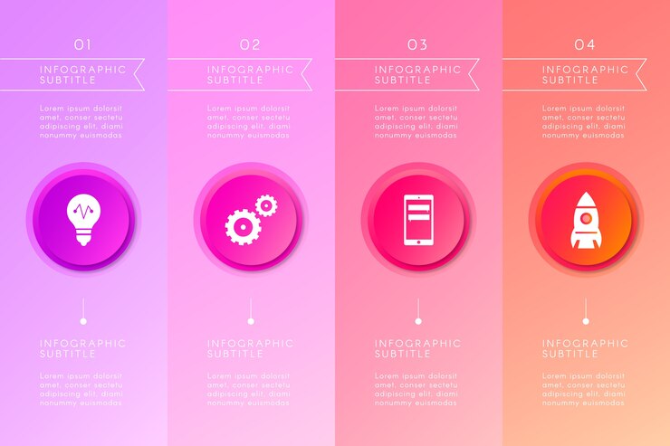 Free Vector abstract gradient infographic concept