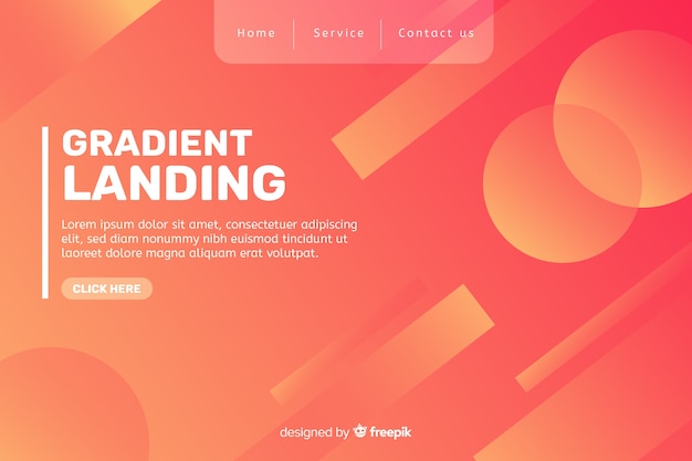 Abstract gradient landing page template