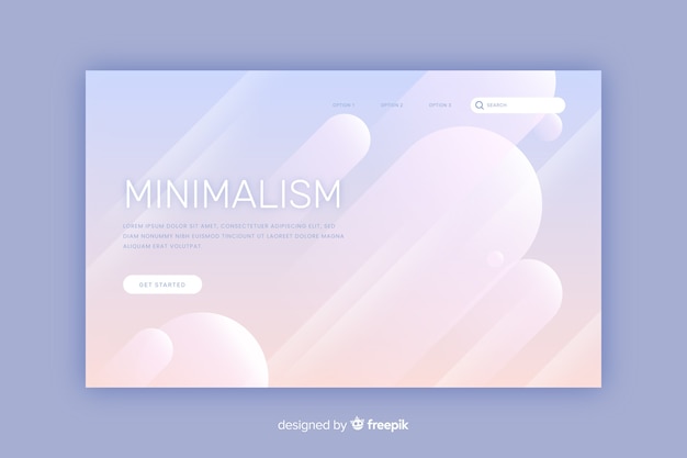 Free vector abstract gradient landing page template