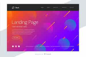 Free vector abstract gradient landing page template