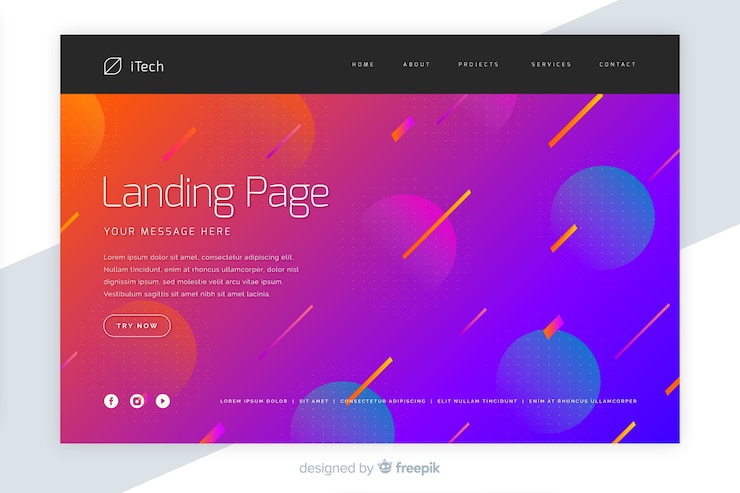 Free Vector abstract gradient landing page template